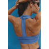 Custom Activewear Manufacturer - OEM Scoop Neck Sports Bra with Supportive Hollow Back, Removable Padding & Spaghetti Straps for Yoga and Gym Wear
