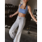 Custom Activewear Manufacturer - OEM Scoop Neck Sports Bra with Supportive Hollow Back, Removable Padding & Spaghetti Straps for Yoga and Gym Wear