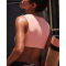YOGA Womens Butterluxe Adjustable Spaghetti Strap Sports Bra - Scoop Neck Wireless Padded Yoga Workout Crop Top