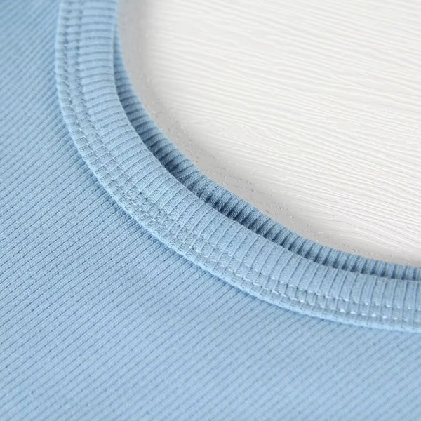 Scoop-neck ribbed tank