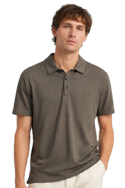 Athletic Waffle Textured Solid Blank Quick Dry Sweat Wicking Lapel Golf Tennis Sport Lightweight