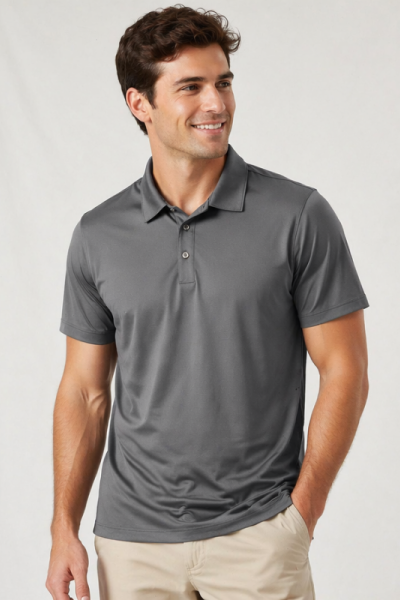 Athletic Waffle Textured Solid Blank Quick Dry Sweat Wicking Lapel Golf Tennis Sport Lightweight