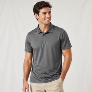 Athletic Waffle Textured Solid Blank Quick Dry Sweat Wicking Lapel Golf Tennis Sport Lightweight
