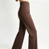 Women Crossover High Waist Flare Yoga Pants Soft Stretchy Bootcut Slim Fit Sports Casual Trousers