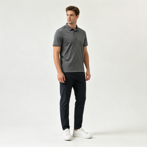 Men's Quick Dry Short Sleeve Polo Shirts Breathable Lightweight Business Casual Golf Work Top