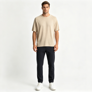 Hollow Mesh Performance Men's Athletic 4 Way Stretch Regular Fit Outdoor Exercise Casual Top Blank