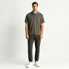 Athletic Waffle Textured Solid Blank Quick Dry Sweat Wicking Lapel Golf Tennis Sport Lightweight