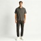 Athletic Waffle Textured Solid Blank Quick Dry Sweat Wicking Lapel Golf Tennis Sport Lightweight