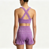 Womens Solid Vintage Wash Breathable 2 Piece Workout Set Racerback High Waist Soft Stretch Yoga