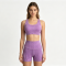 Womens Solid Vintage Wash Breathable 2 Piece Workout Set Racerback High Waist Soft Stretch Yoga