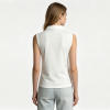 Ladies White Sleeveless Polo Vest Quick Dry Stretch Collared Tank Top Women Sleeveless Polo Shirt