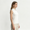 Ladies White Sleeveless Polo Vest Quick Dry Stretch Collared Tank Top Women Sleeveless Polo Shirt
