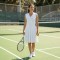Women Short Sleeve Polo Dress Breathable Fabric Golf Tennis Sports Dress Casual Loose Mini Dress