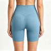 Mid Waisted Naked Sense Yoga Shorts Women Elastic Slimming Breathable Quick Dry Running Fitness