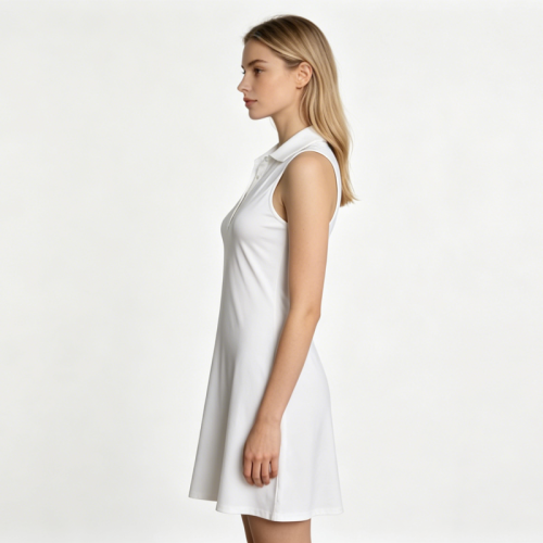 Women Sleeveless Halter for Tennis Dress Breathable Quick Dry Stretch Golf Athletic Mini Casual