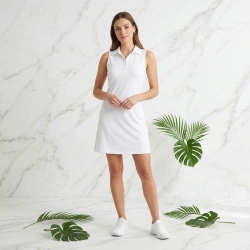 Women Sleeveless Halter for Tennis Dress Breathable Quick Dry Stretch Golf Athletic Mini Casual