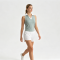 Women Sleeveless V-Collar Slim Fit Tank Top Quick Dry Breathable Golf Tennis Vest Contrast Summer