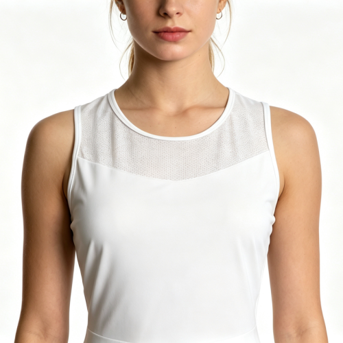 Women Mesh Sleeveless Tennis Dress Workout Athletic Skort Dress Casual Golf Exercise Mini Dress