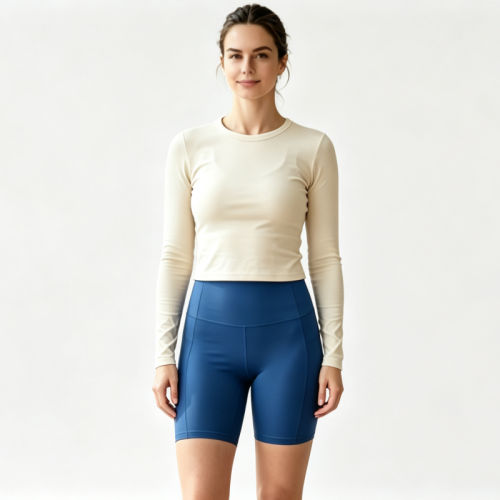 Women's High Waist Yoga Shorts Tummy Control 4-Way Stretch with Pockets Buttery Soft