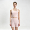 Women Soft Nude Athleisure Set Slim Fit Gym Running Activewear Two Piece Tracksuit
