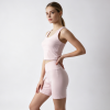 Women Soft Nude Athleisure Set Slim Fit Gym Running Activewear Two Piece Tracksuit