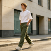Mens Lightweight Quick Dry Cargo Pants Custom Elastic Waist Multi Pocket Outdoor Work Trousers