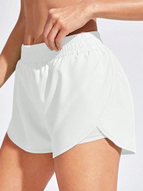 Women 2-in-1 Yoga Shorts Quick Dry Built-in Liner Gym Workout Running Sport Shorts