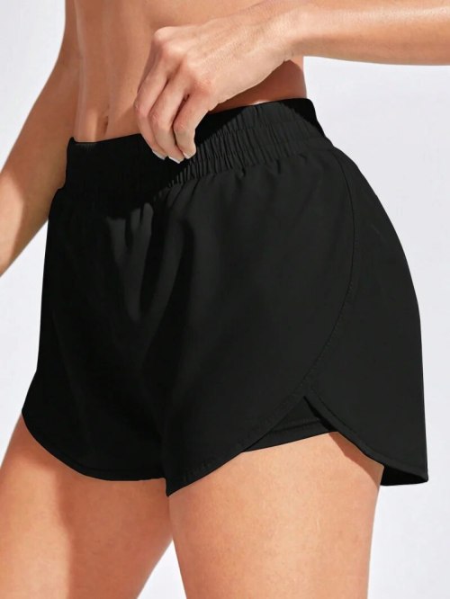 Women 2-in-1 Yoga Shorts Quick Dry Built-in Liner Gym Workout Running Sport Shorts