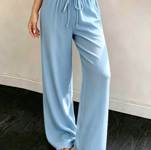 Elegant Women's Casual Versatile Solid‑Color Wide Leg Pants