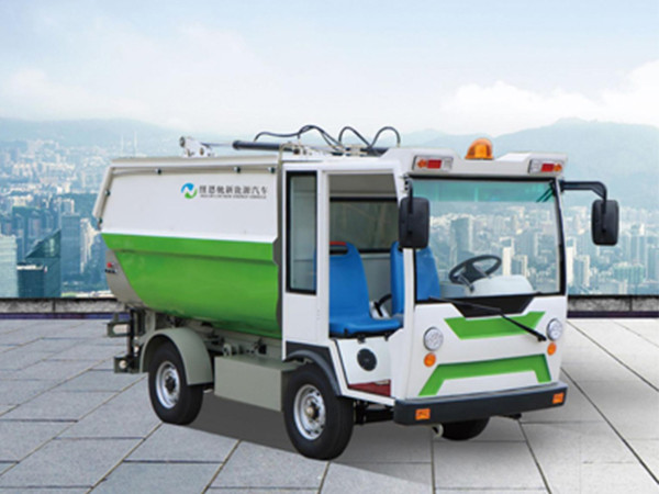 Electric compression type self loading and unloading garbage truck