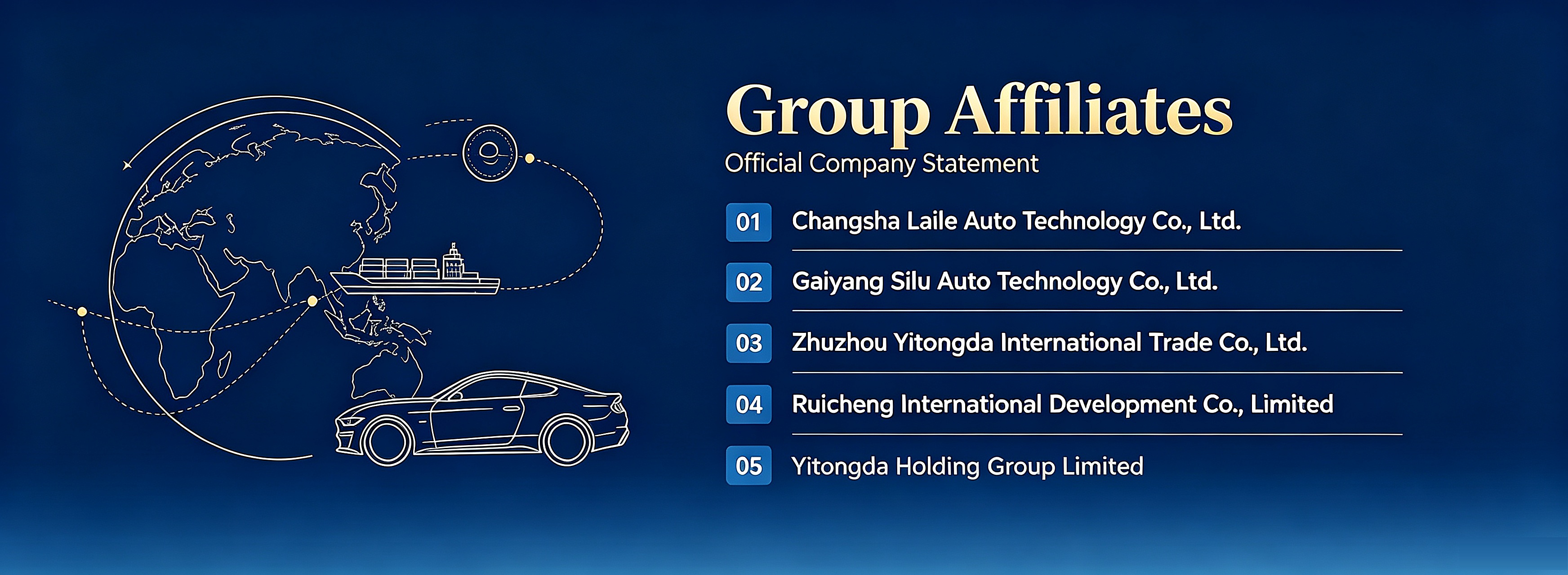 A pilot enterprise of China used car export