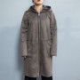 Custom Outlet Trench coat lungo in pelle scamosciata da donna | Cappotto reversibile di alta qualità per donna