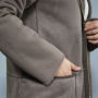 Gabardina larga de gamuza para mujer de salida personalizada|Abrigo reversible con alta calidad para damas
