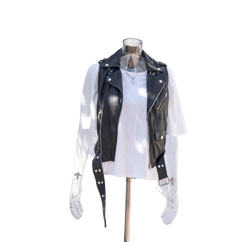 womens leather motorcycle vest