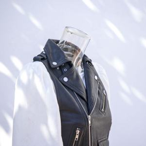 Wholesale Motorcycle Leather Vest| Women's Short Vest |Slim Biker Jacket Vest for Ladies