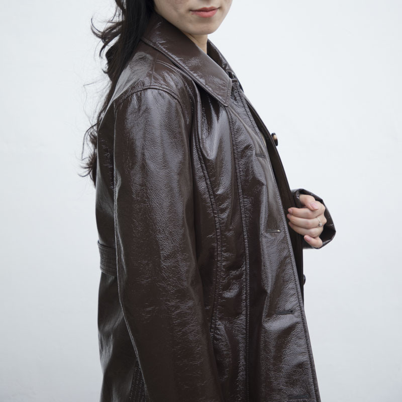 womens leather trench coats