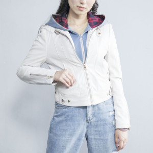 Hochwertige Kapuzen-Bomberjacke für Damen | Kundenspezifische Jeansjacke mit Kapuze für Damen