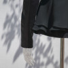 Custom Genuine Leather Blazer Women | Black Long Sleeves Skirt Style Slim | Fashion Ladies