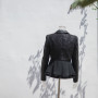 Blazer de cuero genuino personalizado para mujer | Falda negra de manga larga estilo Slim | damas de moda