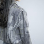 Fashional Vintage Veste en cuir véritable pour femme | Veste d'impression en cuir véritable mouton aspect denim