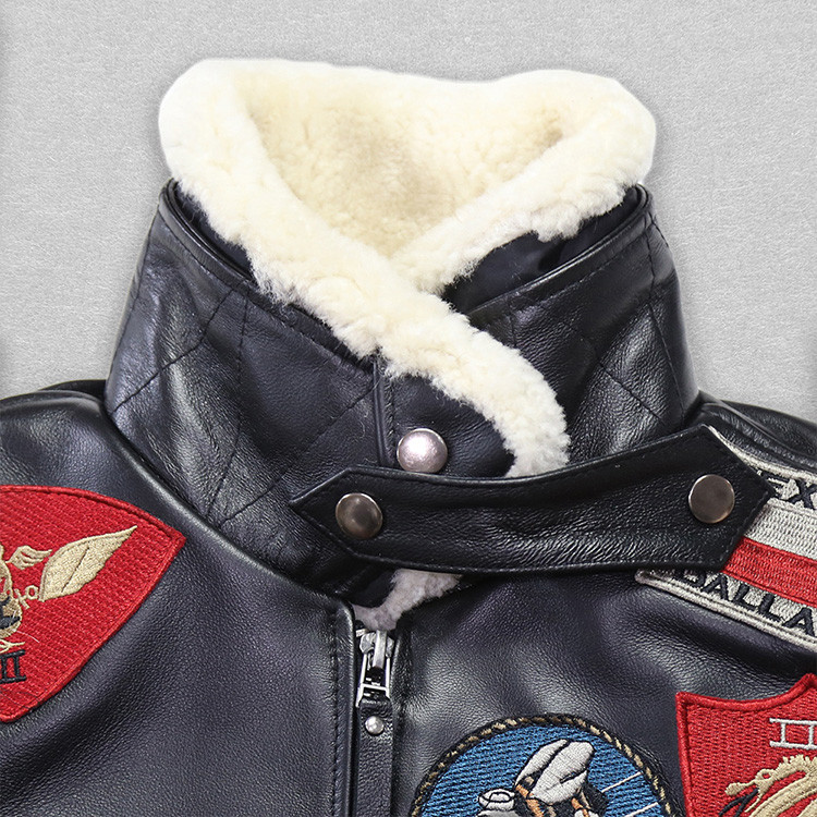 ladies leather aviator jacket