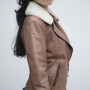 Nouvelle veste en cuir marron vintage de vente chaude | Veste courte à la mode avec cuir véritable