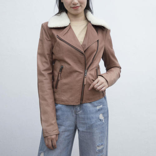 Newest Hot Selling Vintage Brown Leather Jacket|Fashionable Short Jacket with Genuine Leather