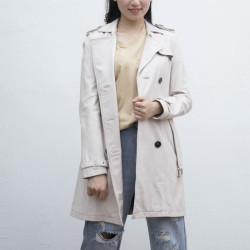 Hot Selling Womens Leather Trench Coat | Casual Winter Real Leather Trench Jackets | for Ladies