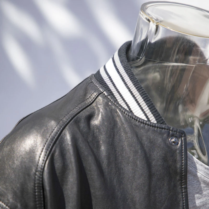 chaqueta bomber de cuero hombre