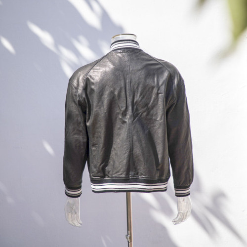 2022 Manufacturer Custom Leather Bomber Jacket|Hot-sales Fashion Bomber Jacket For Man