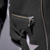 Custom Faux Suede Moto Jacket|Waist Belt Star Printing|Fashion Bomber Suede Jacket For Men