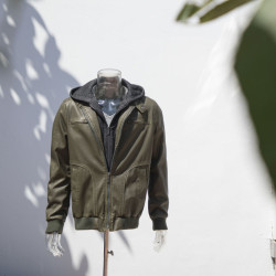 2022 Custom Faux Leather Hooded Jackets| Winter Hot-sales Fashion Hooded Jacket Manufacturer