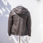 Giacca in pelle nera personalizzata invernale 2022 con cappuccio | Produttore di giacche con cappuccio moda di vendita calda