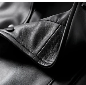 Chaqueta de aviador de cuero genuino de nuevo diseño|Chaqueta de cuero de gran tamaño|Chaquetas de cuero para niña